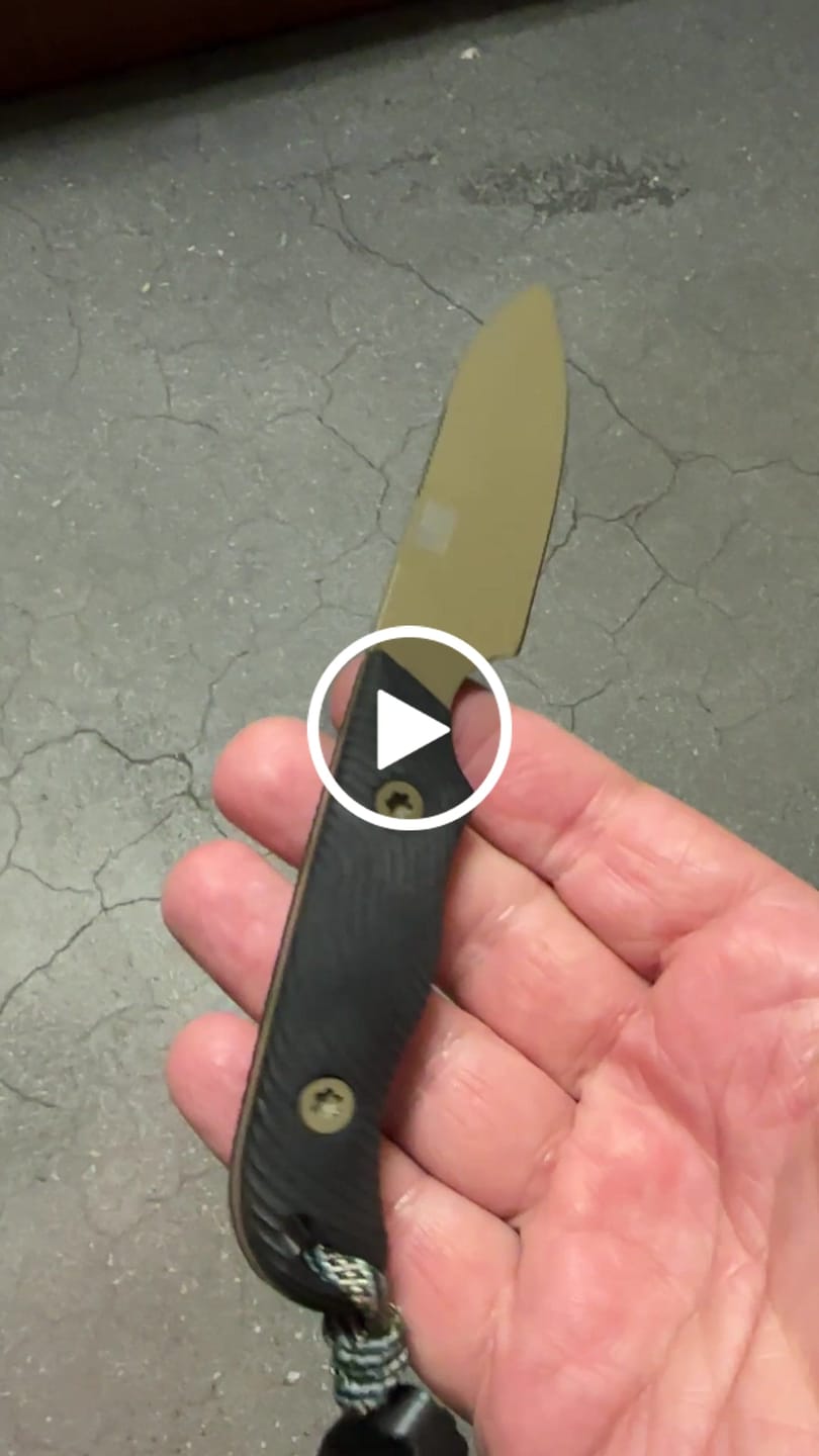 Customer video review of Hellbender Ranch Hand, 3.0" CPM-MagnaCut Sheepsfoot, Coyote Cerakote, Black G10, Leather Sheath, Made in USA (HB-RANCHHAND-COY-BLK-LTHR)