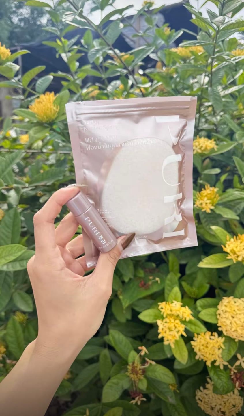 Customer photo review of [Pre-order 30 Day] Vegan Konjac Sponge ฟองน้ำล้างหน้าใยบุก อ่อนโยน ขจัดสิวเสี้ยน รับฟรี! คลีนซิ่งเจลระเบิดเมคอัพ