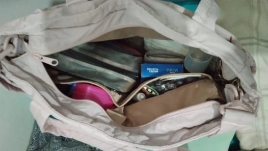 Customer photo review of Bolso Totebag Plegable color Rosa