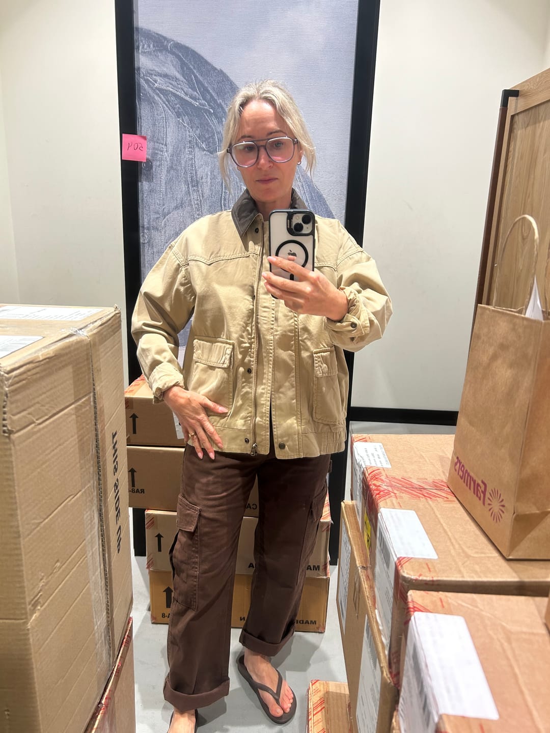 Customer photo review of Mid Rise Cargo Pants - Umber