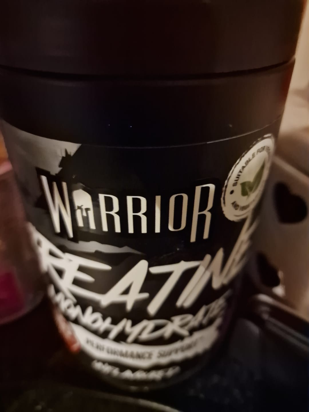 Customer photo review of Warrior Creatine Monohydrate Powder - 300g, 500g & 1KG