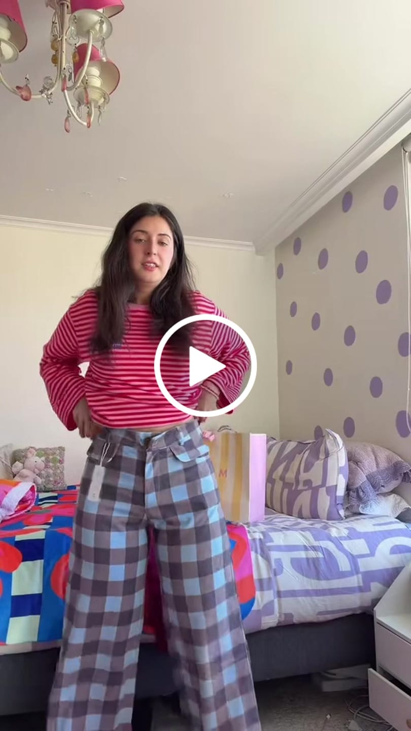 Customer video review of Pantalón Lucena Celeste