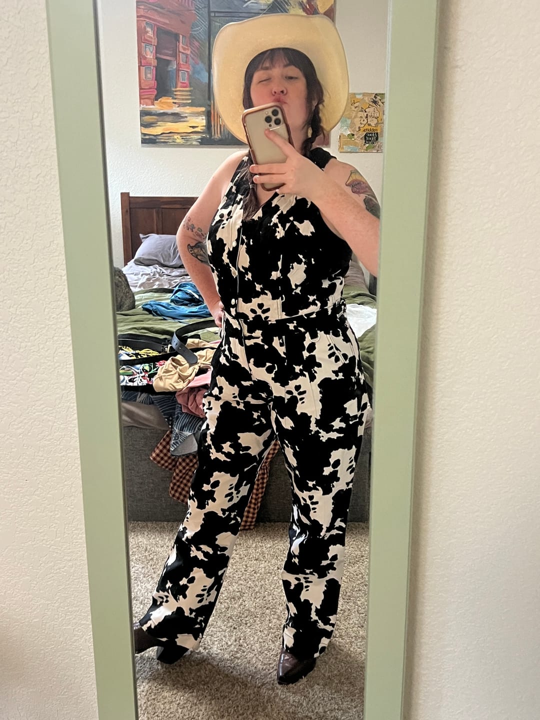 Customer photo review of Roper Suit - Cowhide