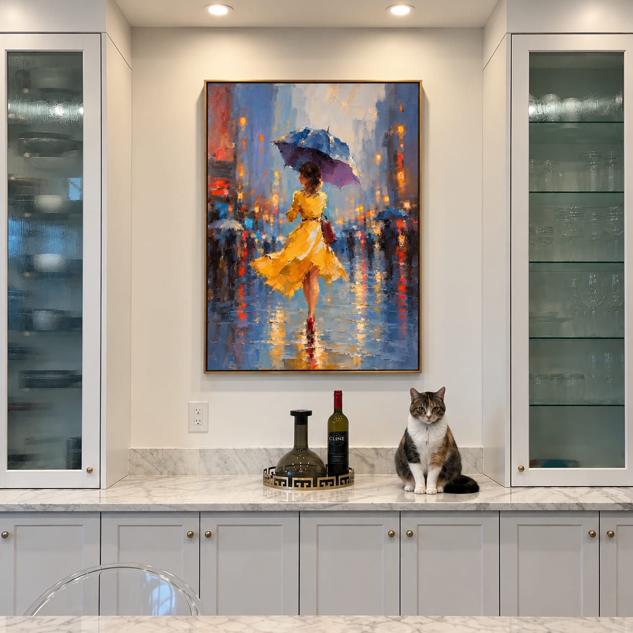 Customer photo review of Rainlit Saffron Wall Art