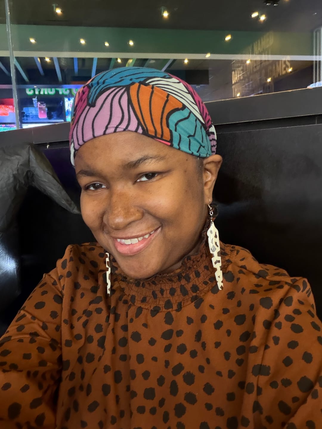 Customer photo review of Twiga African Earrings