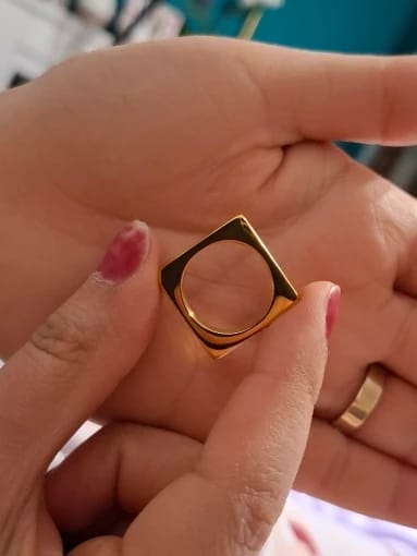 Customer photo review of Cube Noir Statement Ring