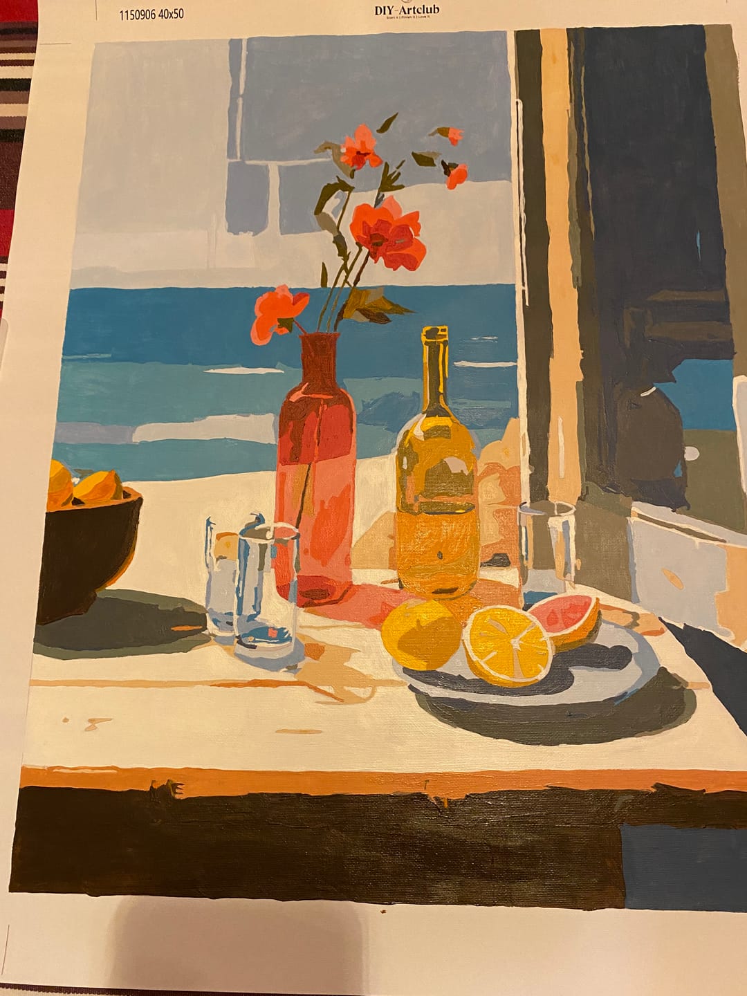 Customer photo review of Seaside still life | Paint by Number