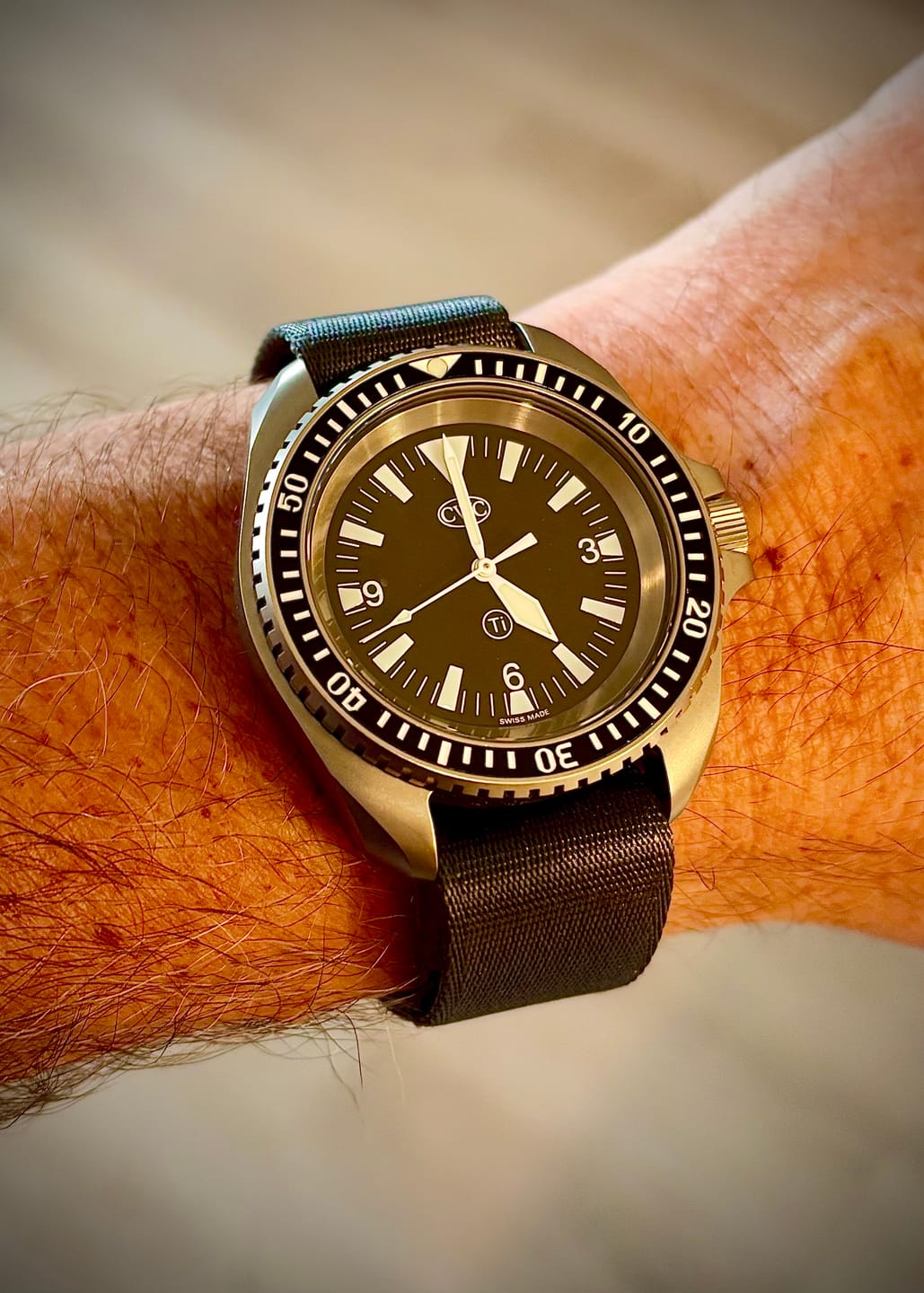 Customer photo review of Admiralty Grey Premium Nylon Watch Strap