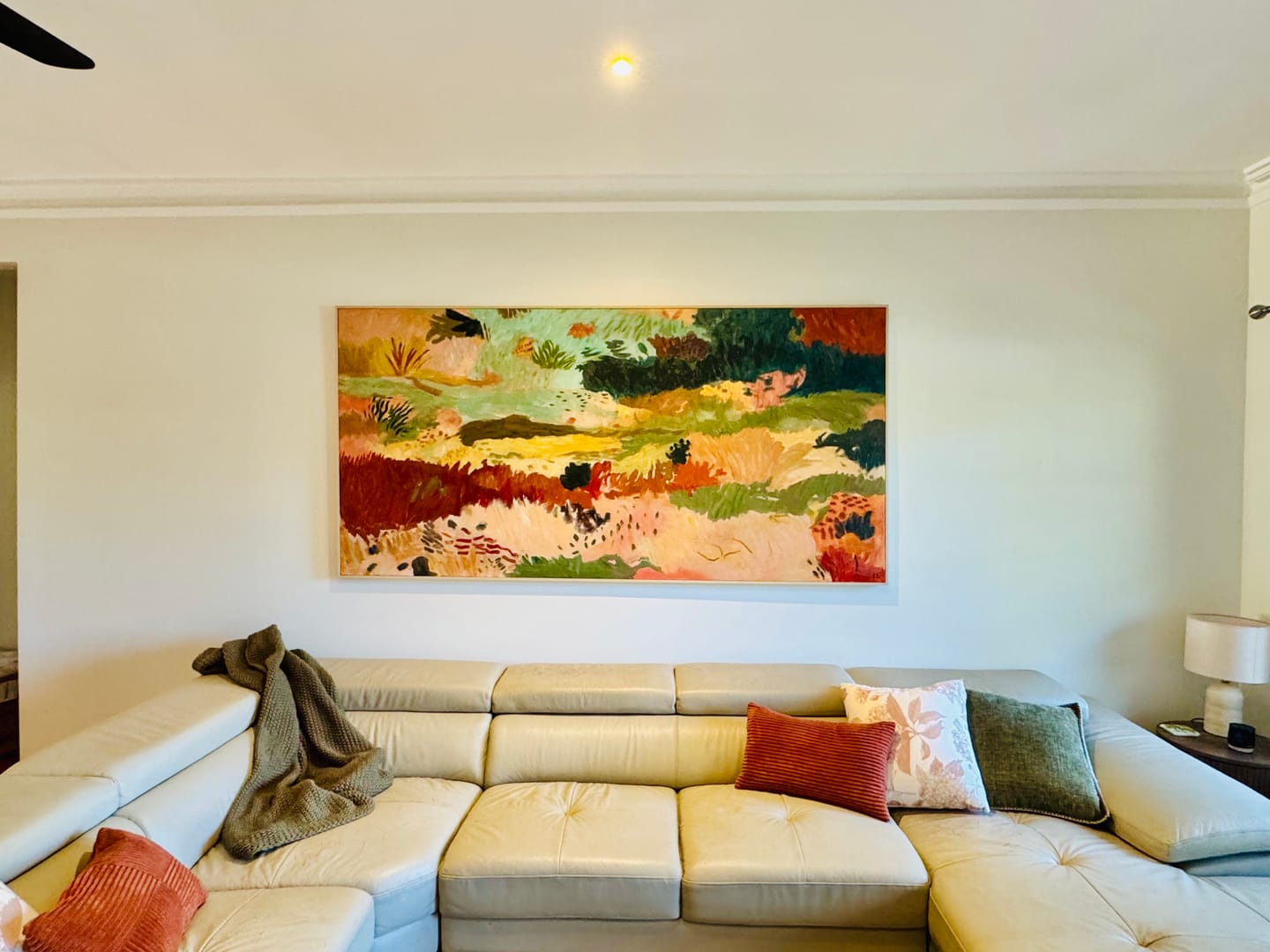 Customer photo review of Colorful Abstract Canvas Wall Art #AP391