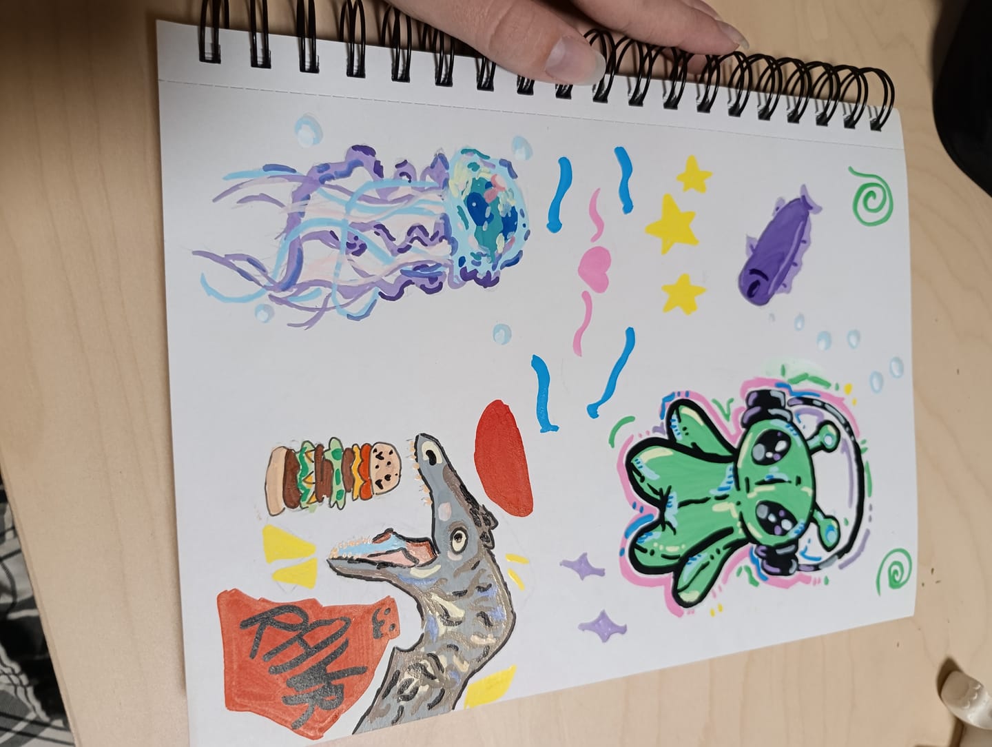 Customer photo review of Ohuhu Nahuku Direct-ink Acrylic Markers