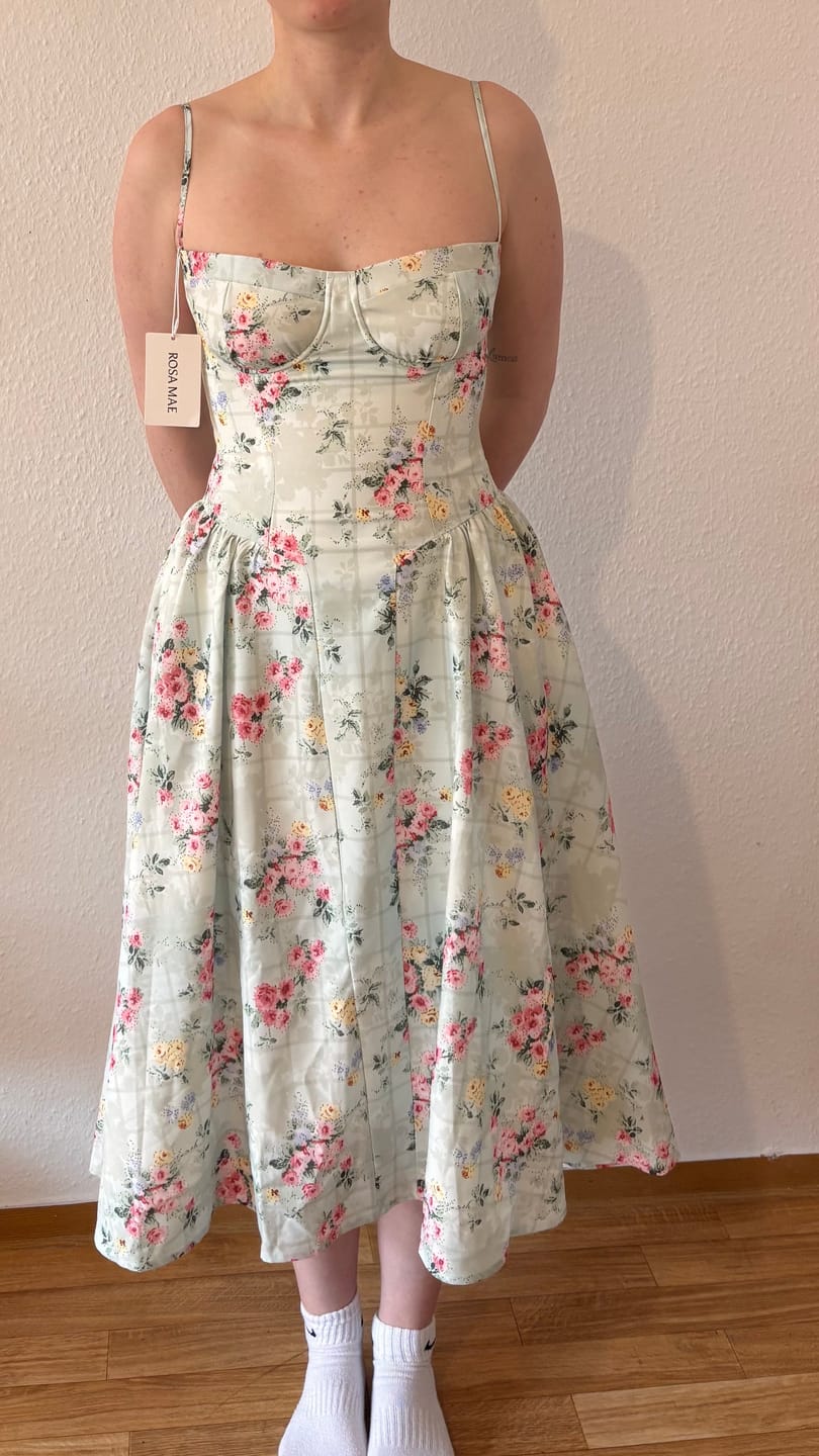 Customer photo review of Odette Corset Style Strappy Midi Dress
