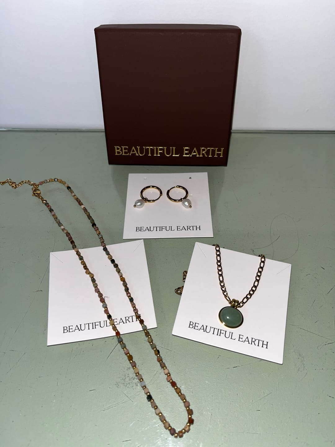 Customer photo review of Alashan Stone Bead Necklace