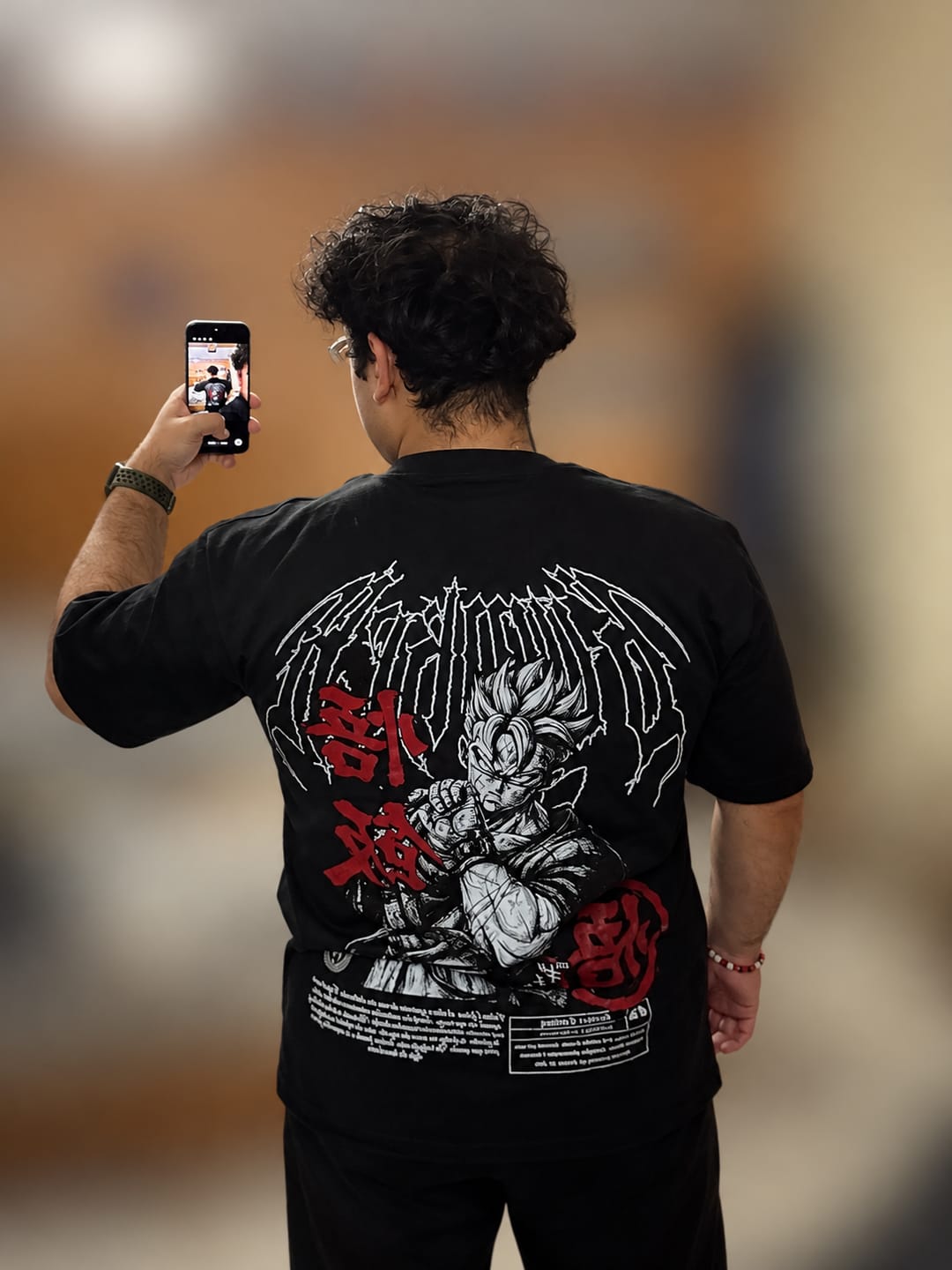 Customer photo review of Playera Oversize Gohan | Saiyan Drop