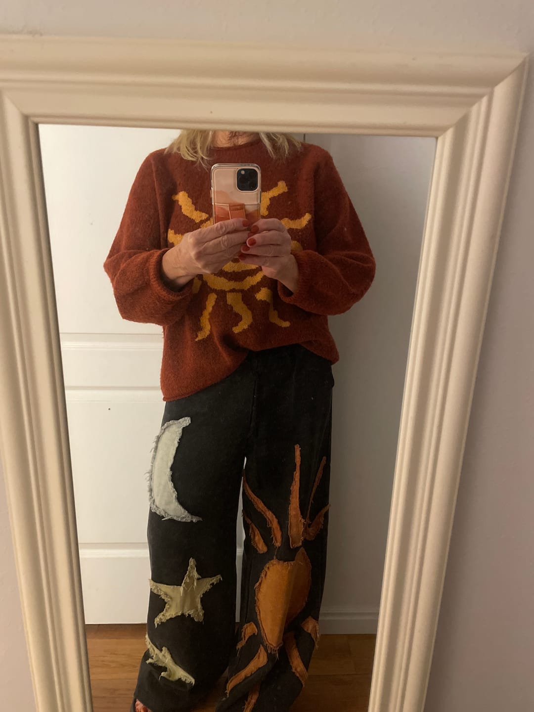 Customer photo review of August Sun Embroidered Sweater