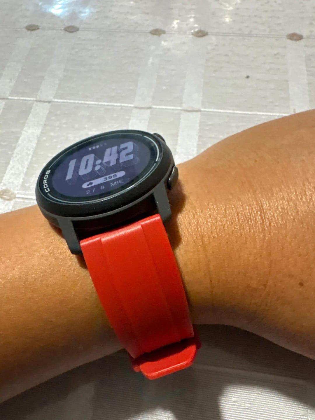 Customer photo review of Garmin 18/20/22/24mm Quick Release Silicone Band with Butterfly Clasp