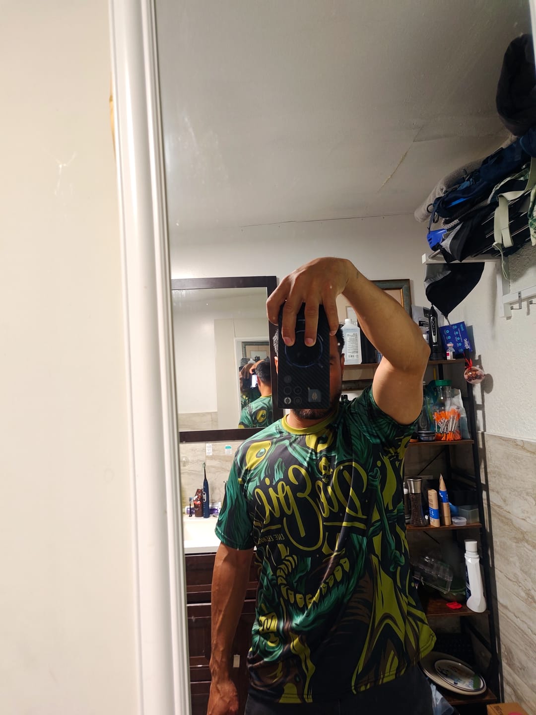 Customer photo review of Die Epic Halloween Skull Custom Short Sleeve Jersey
