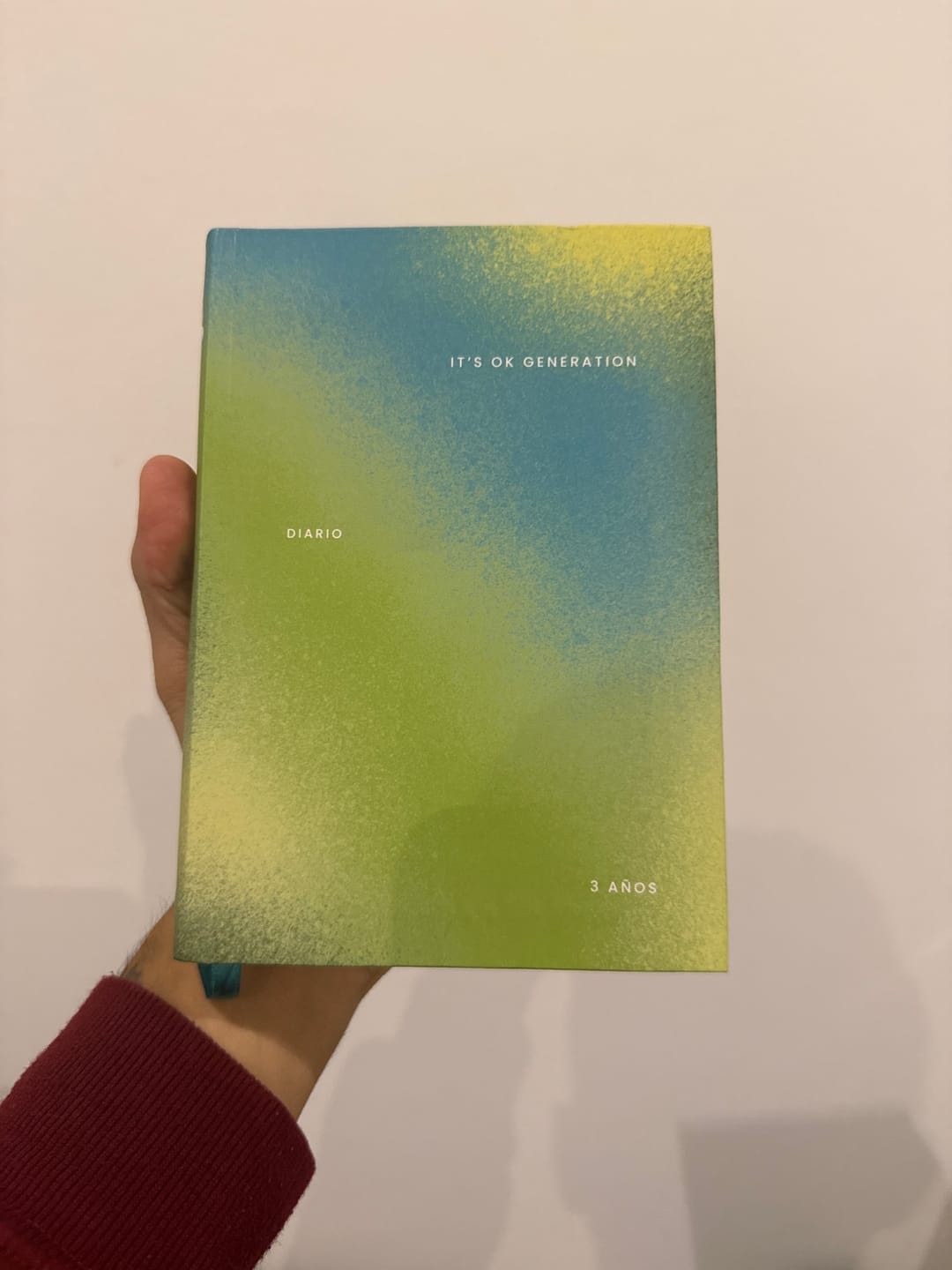 Customer photo review of Diario de 3 años | Portada Menta