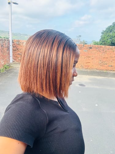 Customer photo review of Vietnamese Super Double Drawn Bone Straight Natural Black Closure