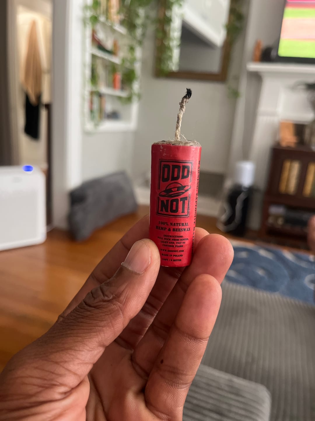 Customer photo review of Dynamite Wick Stick - 20ft Natural Hemp Wick & Beeswax