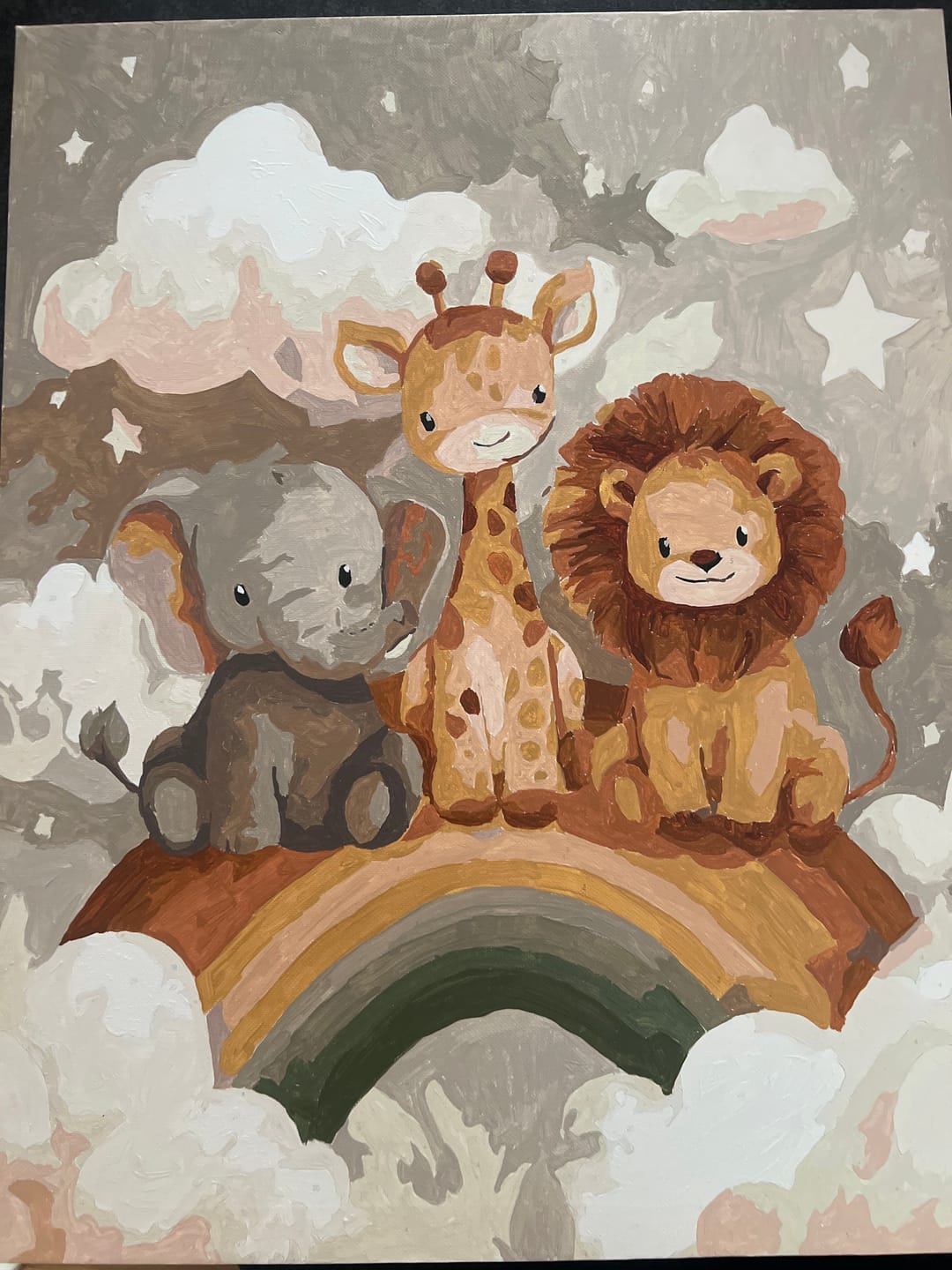 Customer photo review of Malen nach Zahlen - Regenbogen Freunde