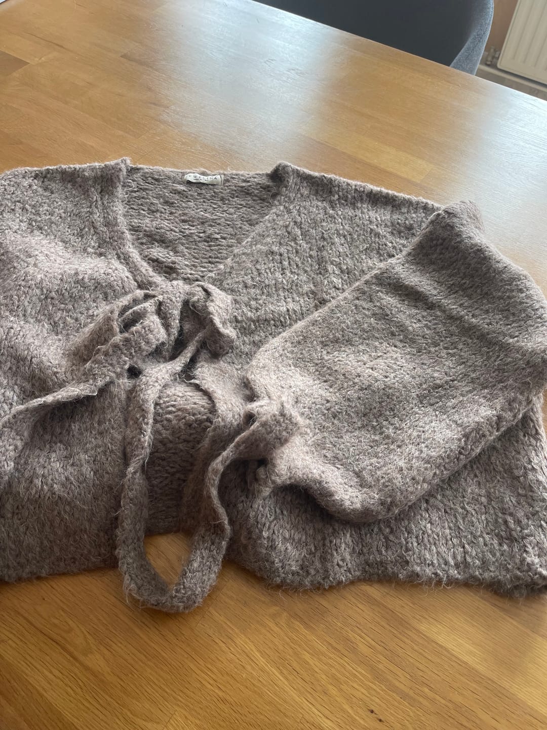 Customer photo review of Oversize Tie Cardigan