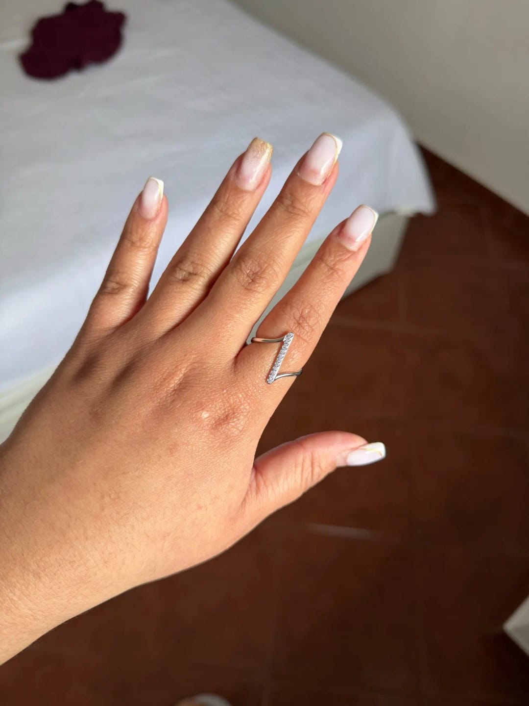 Customer photo review of Twisted Elegance CZ Ring