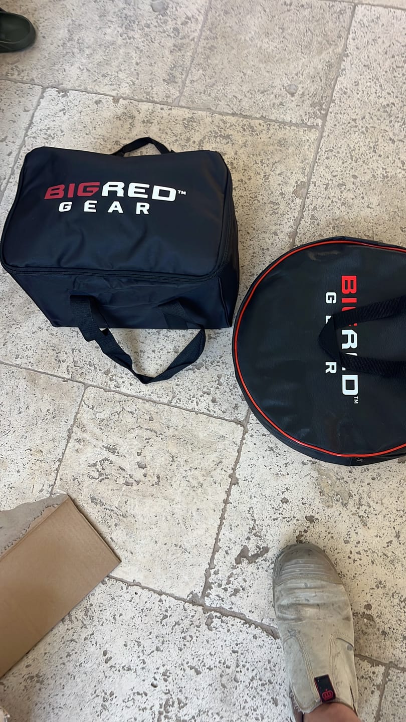 Customer photo review of Big Red Gear 12v Portable Air Compressor QUAD-FLATE Kit