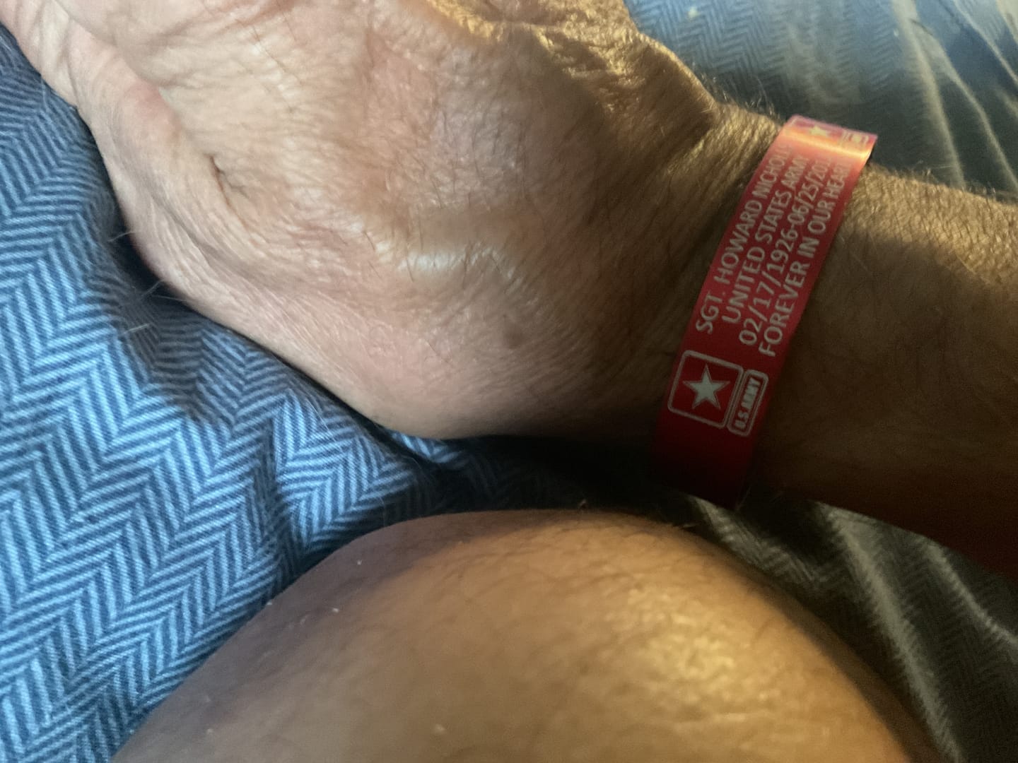 Customer photo review of Honor Our Fallen Heroes Memorial Bracelet