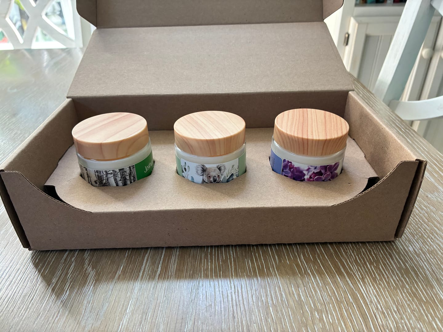 Customer photo review of 4 oz Straight Sided Glass Jar 2-Pack Shipping Box™