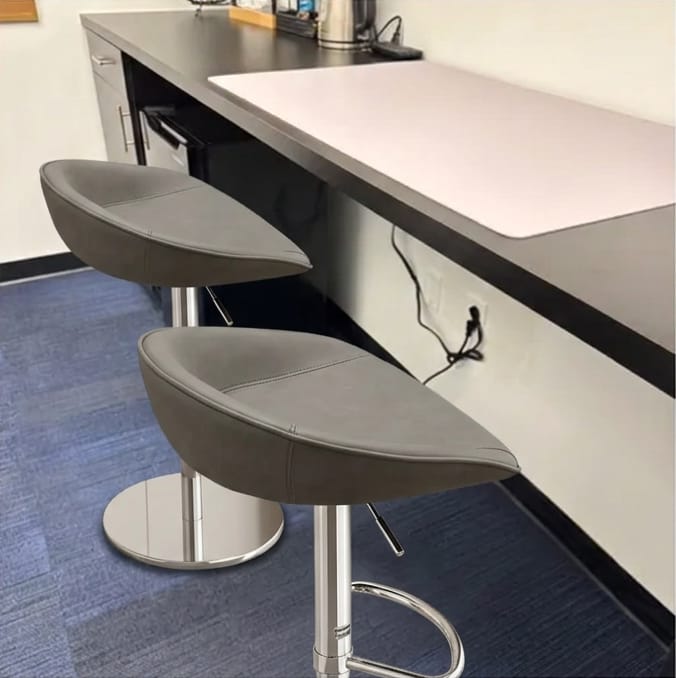 Customer photo review of Modern Adjustable Height Swivel Bar Stool with Footrest