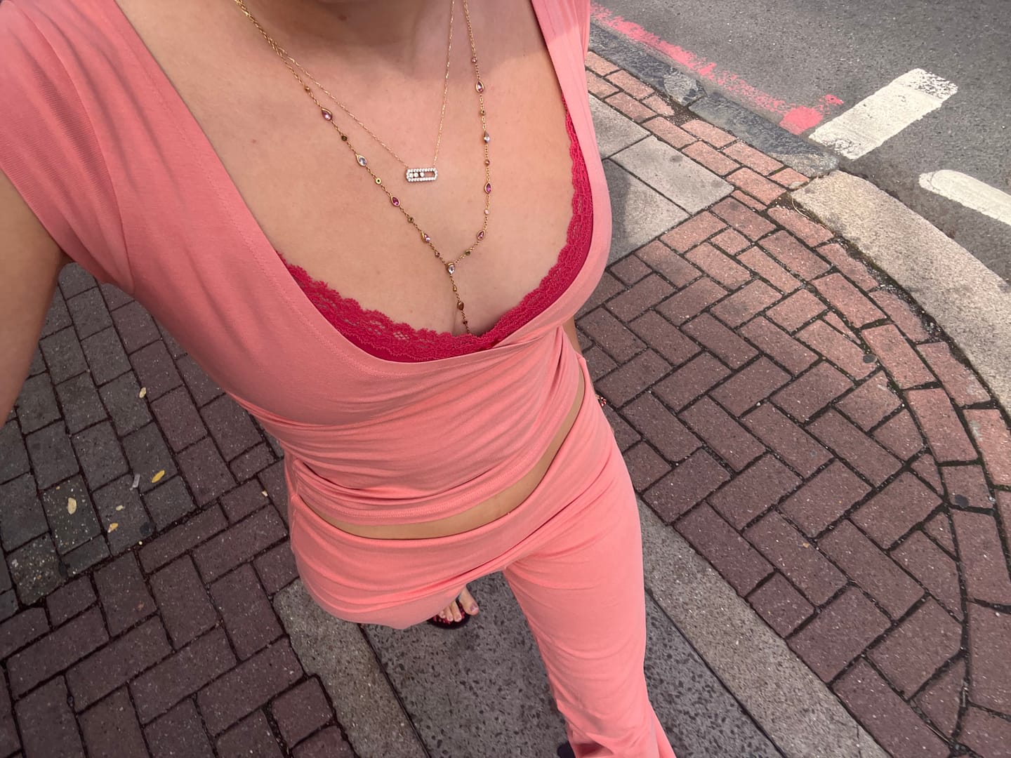 Customer photo review of Anya Gold Crystal Star Double Huggie Earrings
