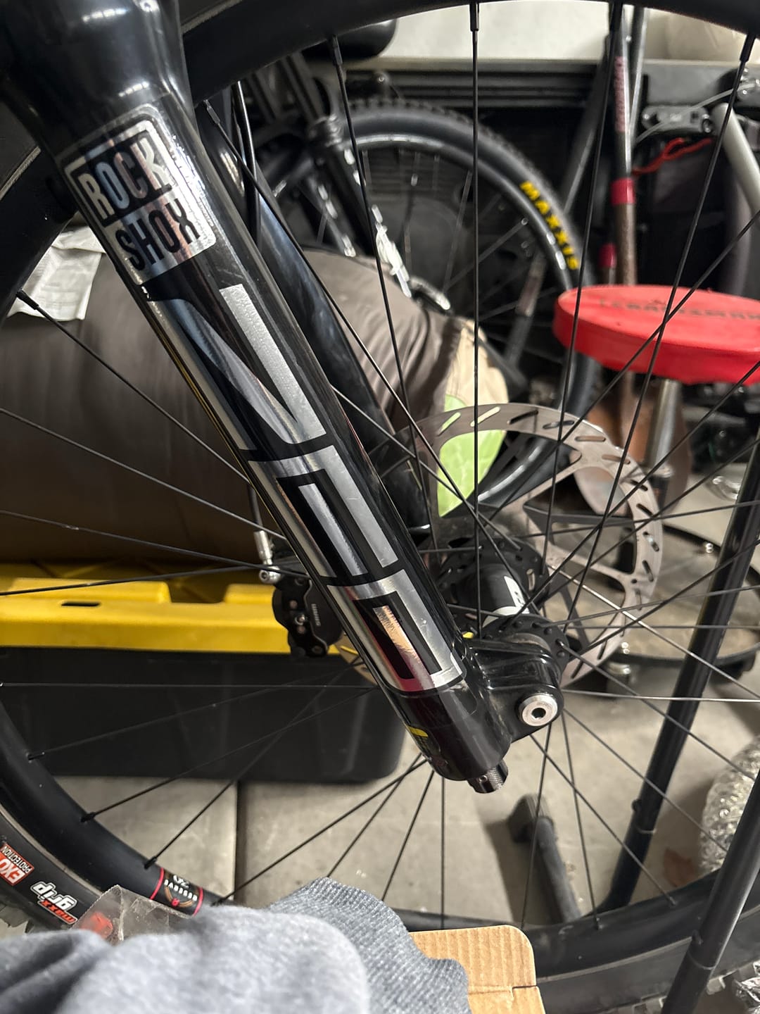 Customer photo review of Metallic RockShox ZEB Fork Decal