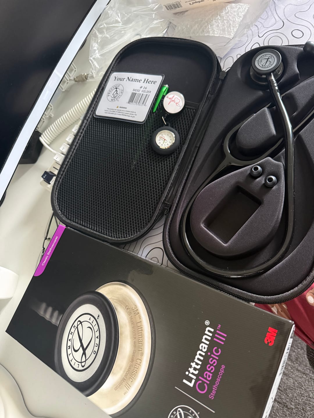 Customer photo review of Littmann Classic III Stethoscope: Black and Smoke 5811