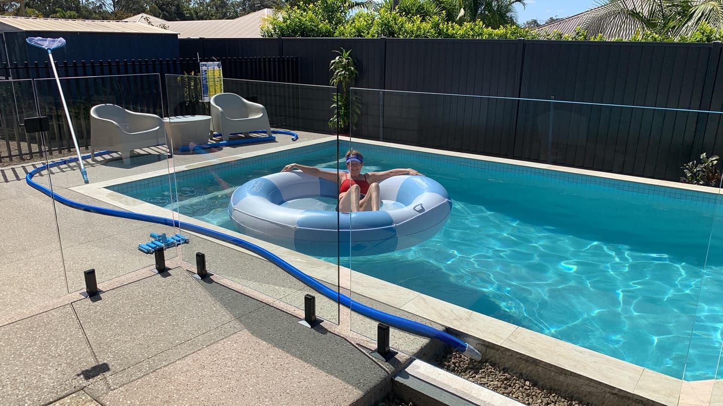 Customer photo review of The Island – Pool Float