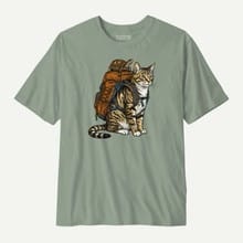 Customer photo review of Cat Backpacker With Turtle Rider T-Shirt
