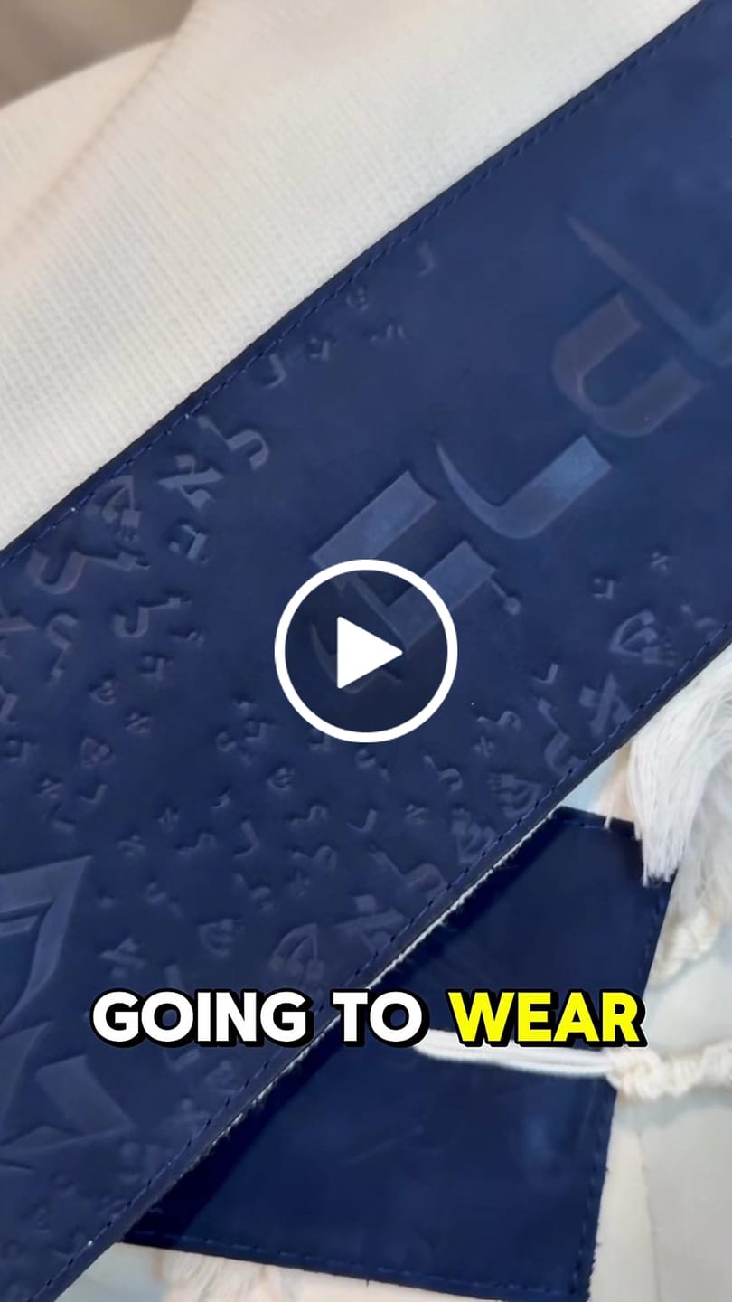 Customer video review of Wool Tallit & Leather Atara Set – White & Blue