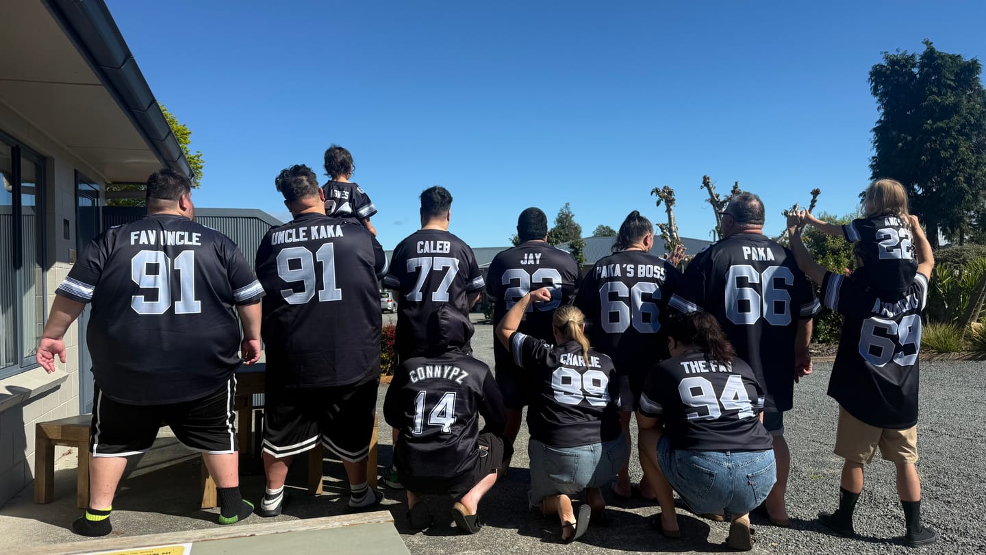 Customer photo review of Custom Black Silver Retro Personalized Sleeve Line Authentic American Football Jersey