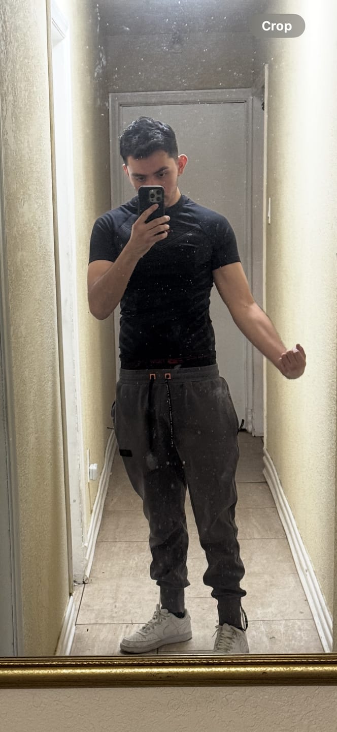 Customer photo review of 465 Superhero Compression Tees