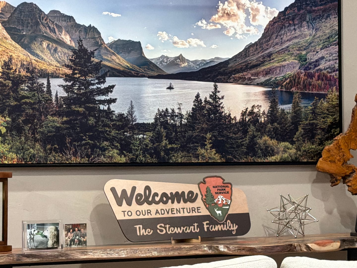 Customer photo review of 3D National Park Service Family Name Welcome Sign (Deer Design)