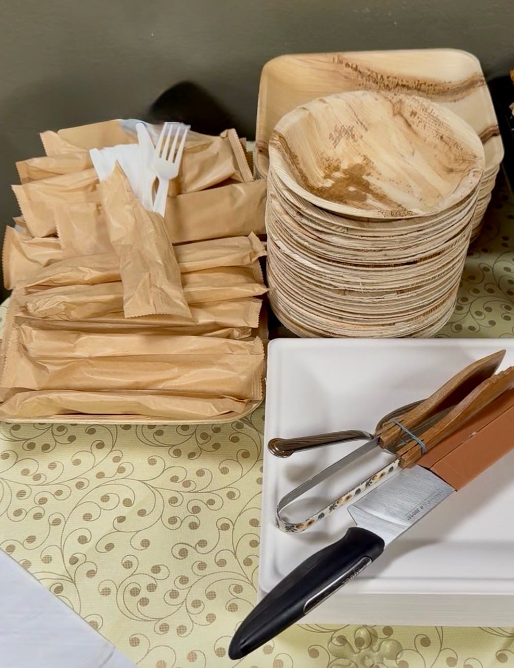 Customer photo review of 4 in 1 Cornstarch Premium Disposable Cutlery Pack
