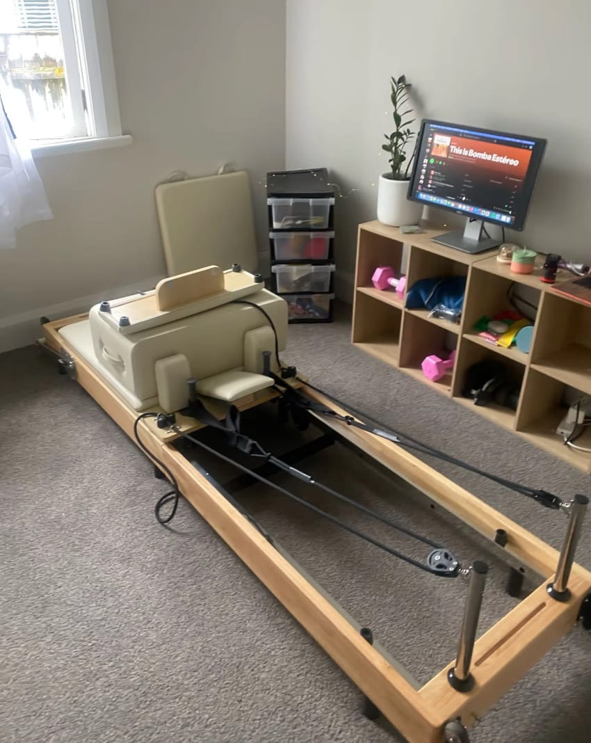 Customer photo review of GoodForm™ Wooden Studio Pilates Reformer