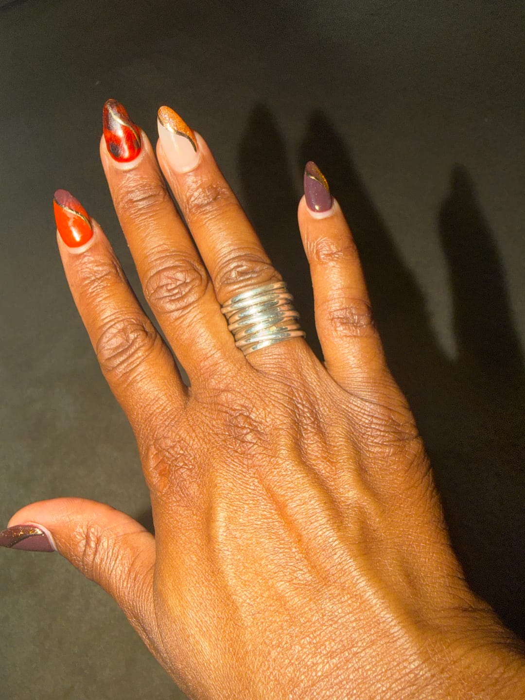 Customer photo review of Chunky Wrap Wide Band Ring Sterling Silver