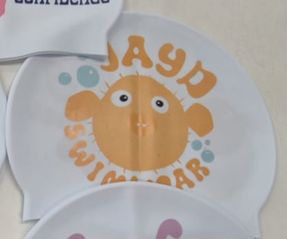 Customer photo review of JAYD Swim Cap - Resting Swim Face