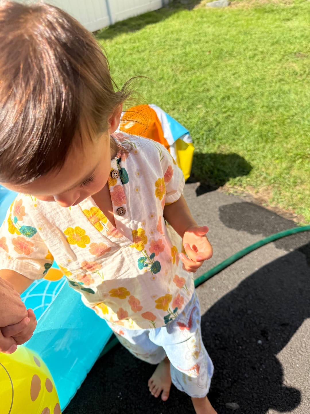 Customer photo review of Flora Loose Fit Short Sleeve Henley Top