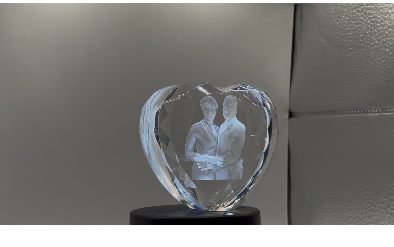 Customer photo review of Cloudray Blank Crystal Blocks for Laser Marking & Engraving