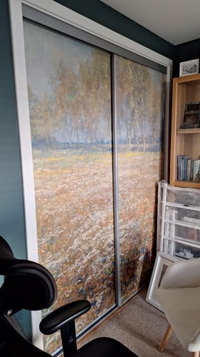 Customer photo review of Penelope - Floral Meadow Oil Painting Wallpaper Mural
