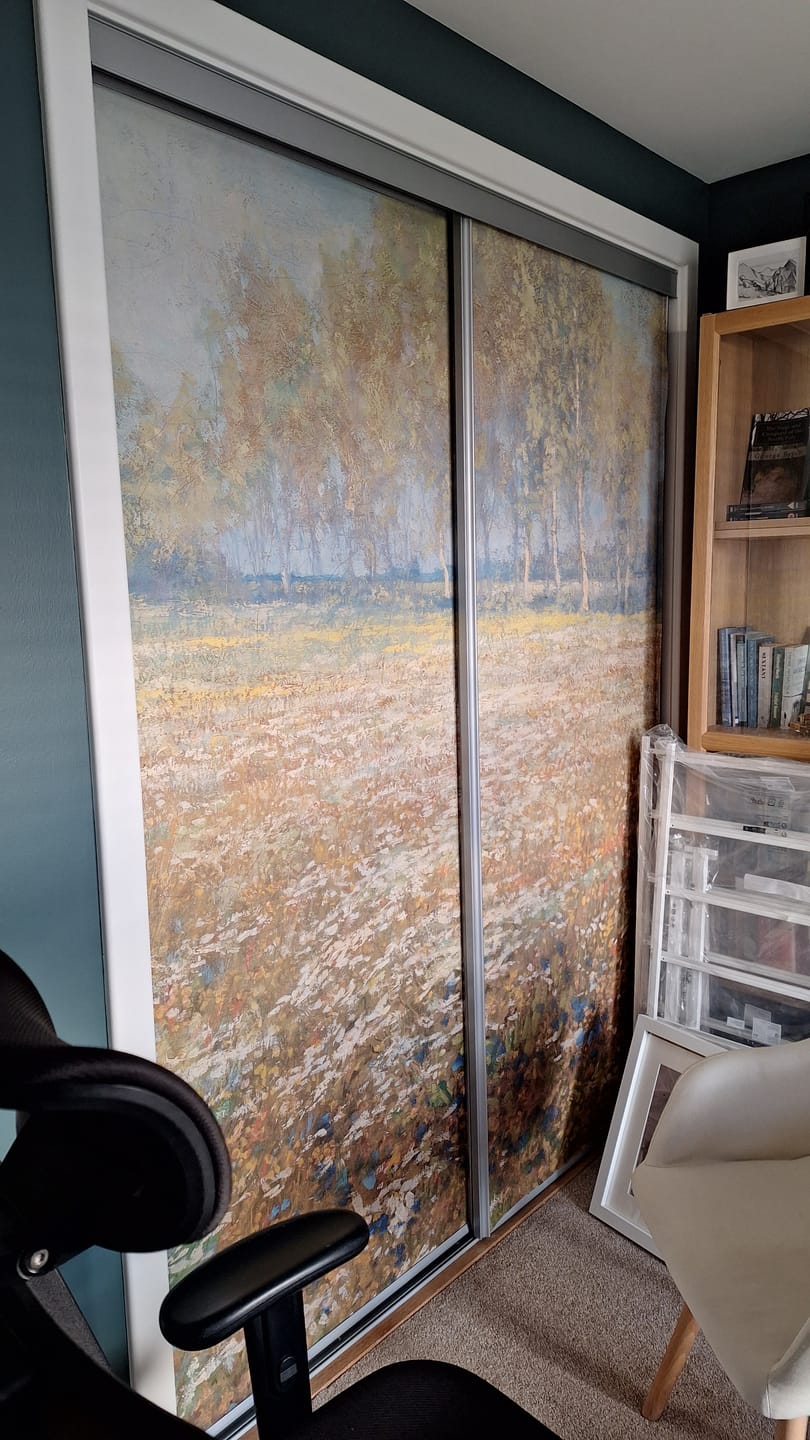 Customer photo review of Penelope - Floral Meadow Oil Painting Wallpaper Mural