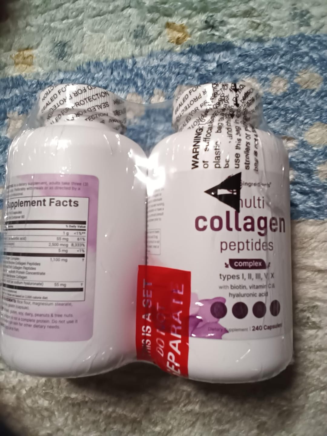 Customer photo review of Multi Collagen Complex for Women – 240 Capsules with Biotin