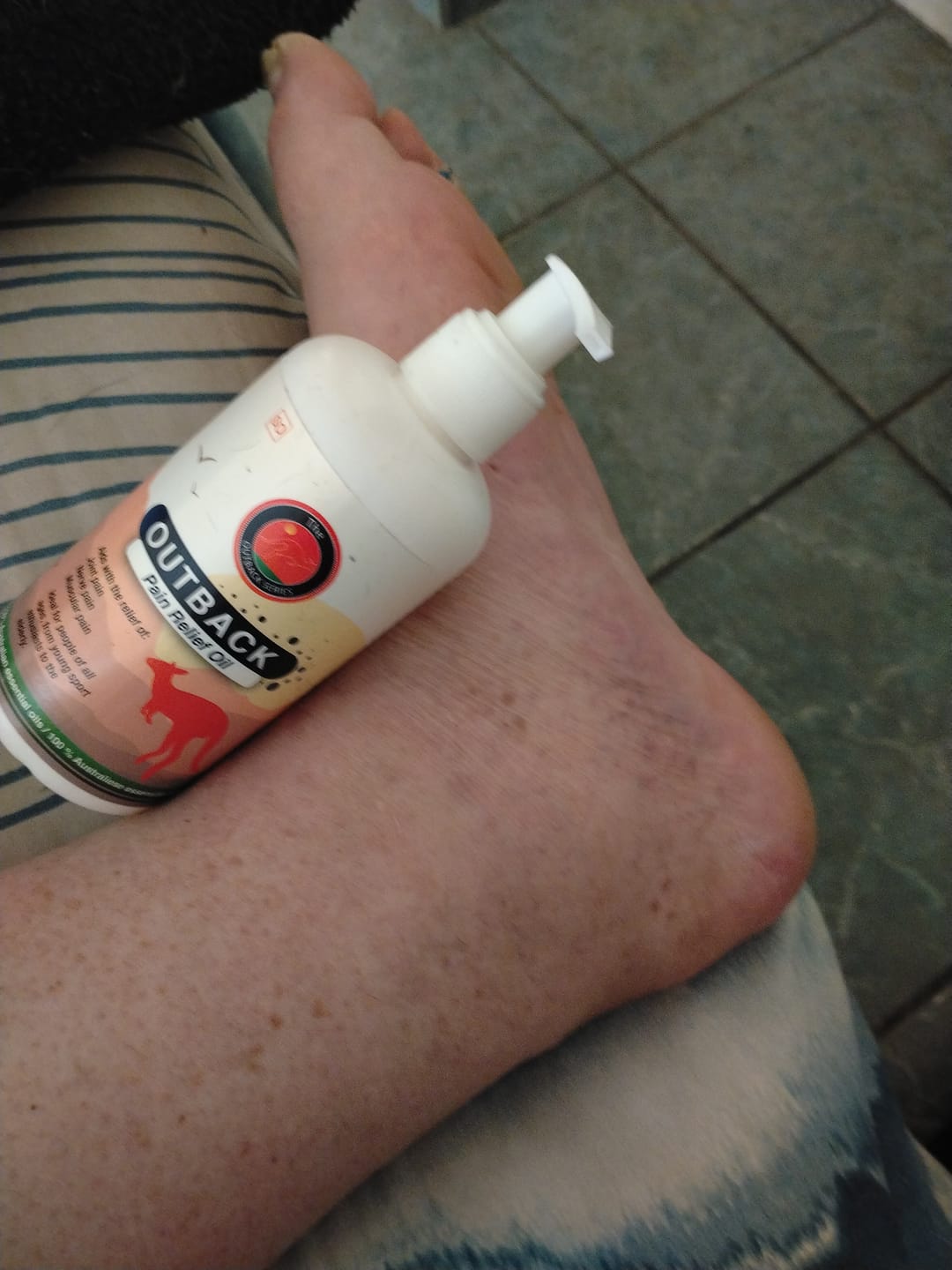 Customer photo review of Outback Pain Relief Oil 250ml Pump Bottle