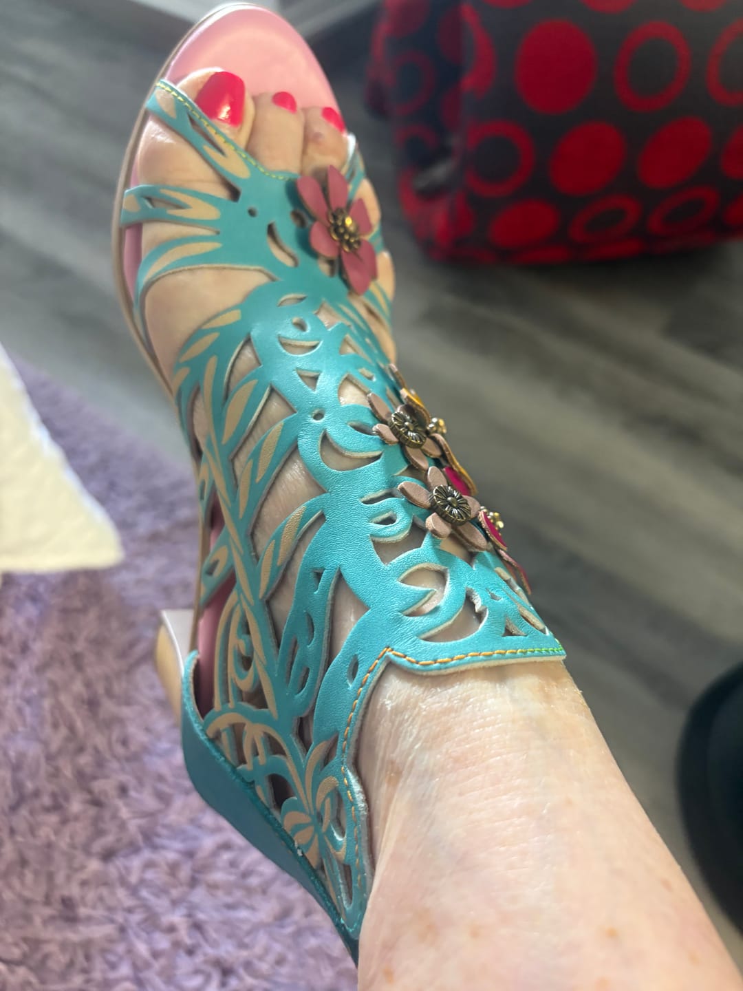Customer photo review of Blooming Vine Romantic Cutout Sandals